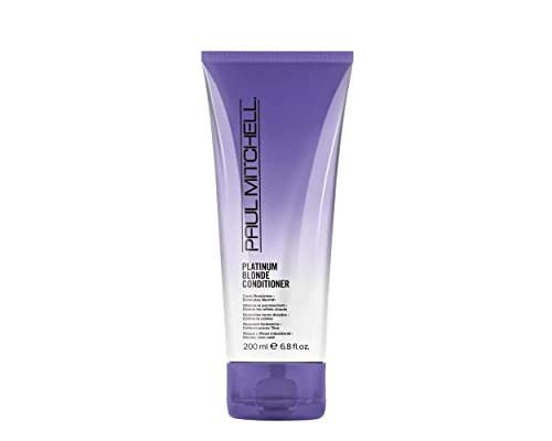 Paul Mitchell Platinum Blonde Violet Conditioner, Banishes Brass + Brightens, Ideal for Light to Medium Blonde, Silver, Gray or White Hair, 6.8 fl. o