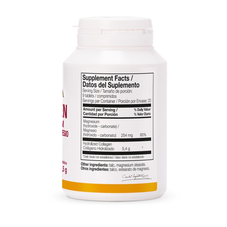 Ana Maria LaJusticia Collagen with Magnesium 180 Tabs - Healthy Teeth, Skin & Bones - Energy-Full - Gluten-Free - Easy-to-Use - Rejuvenates Your Skin