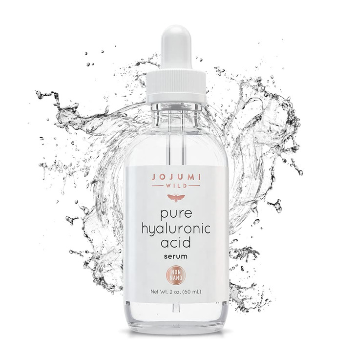Jojumi Wild 2 oz. Pure Hyaluronic Acid Serum for Skin, Face and Under Eye - Best Hydrating Facial Serum for Microneedling Anti-Aging and Skin Care to