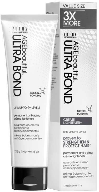 AGE beautiful Permanent Crème Hair Lightener with Ultra Bond Building | Strengthens, Protects & Nourishes | Lifts up to 9+ Levels | For Highlights &