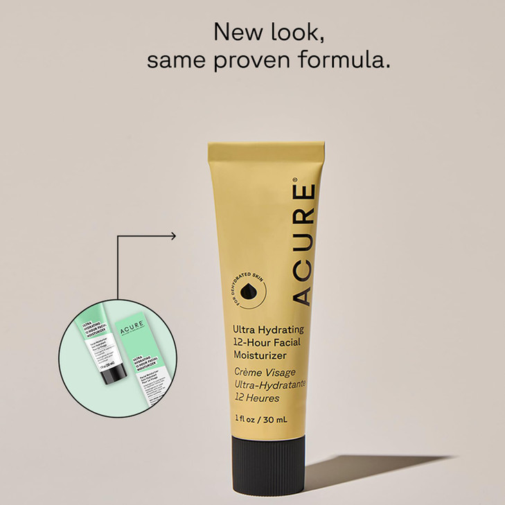 Acure Ultra Hydrating 12 Hour Facial Cream - Intense Face Moisturizer for Women & Men, Hydrating Lotion to Tone & Replenish Dry Skin with Ashwagandha