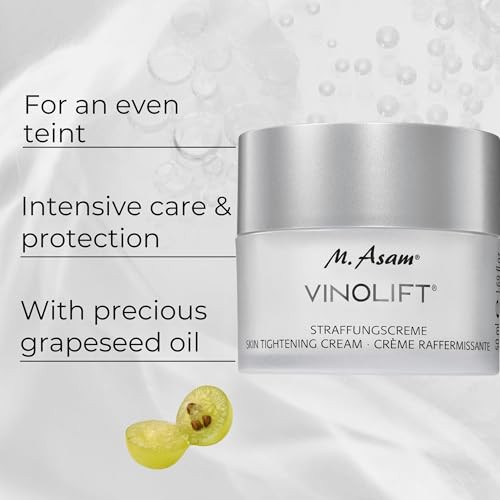 M. Asam VINOLIFT Skin Tightening Cream (1.69 Fl Oz) - Rich anti-aging firming face cream with lifting effect for demanding, mature & dry skin, facial