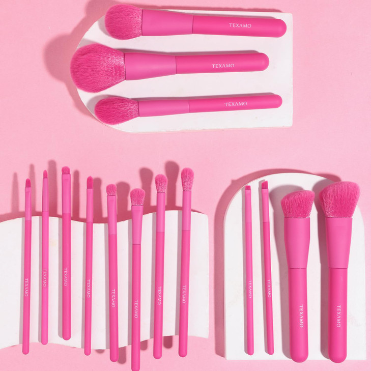 Makeup Brush Set, 15 Piece Quality Makeup Brushes, Premium Synthetic Make Up Brushes for Foundation Powder Blush Highlighter Concealer Makeup Brush K