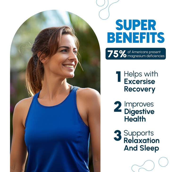 Zenavea - Triple Magnesium Complex Supplement (120 Vegan Capsules) - 180mg of Magnesium Glycinate Taurate and Citrate - Calm Magnesium Complex Supple