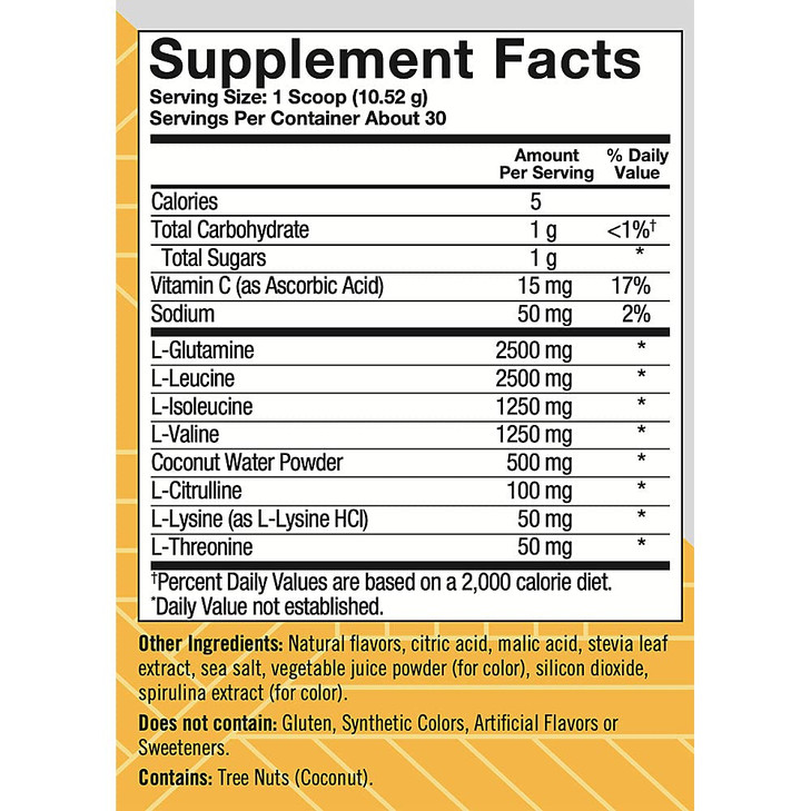 The Vitamin Shoppe Natural Recovery Powder - 7.7g of Amino Acids - Mixed Berry (11.1 oz./30 Servings)