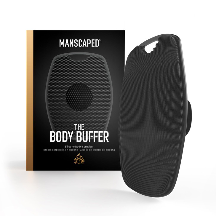 MANSCAPED® The Body Buffer Premium Silicone Scrubber for Nourishing, Cleaning & Exfoliating Your Skin - Lather Boosting Bristles with Ergonomic No-Sl