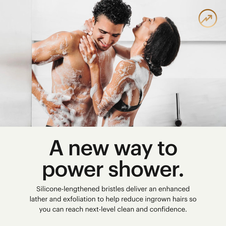 MANSCAPED® The Body Buffer Premium Silicone Scrubber for Nourishing, Cleaning & Exfoliating Your Skin - Lather Boosting Bristles with Ergonomic No-Sl