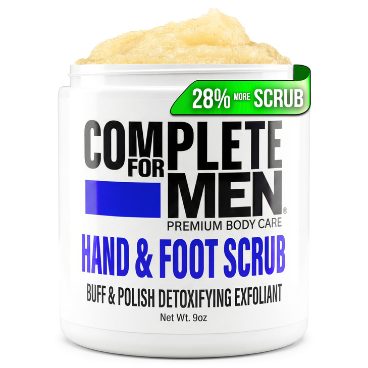 COMPLETE FOR MEN - Hand and Foot Scrub: Exfoliating Feet, Hand Exfoliant, Sugar Scrub for Dry Skin, Moisturizing Rough Skin Remover, Ideal for Hands