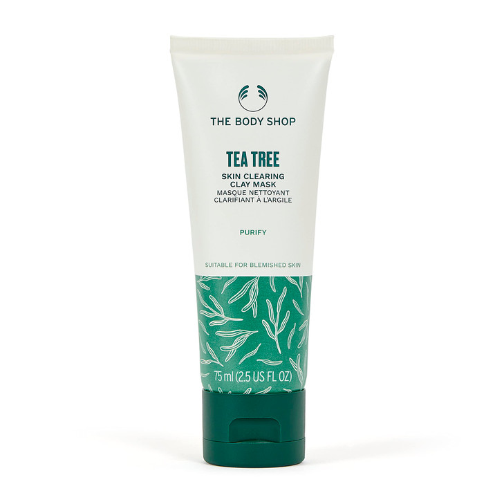 The Body Shop Skin Clearing Tea Tree Clay Mask - For Oil, Blemished Skin - Vegan,2.5 Fl Oz