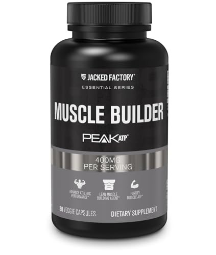 Jacked Factory Essentials Muscle Builder - ATP Muscle Builder for Men with Peak ATP to Support Muscle Gain, Enhance Athletic Performance, & Increase