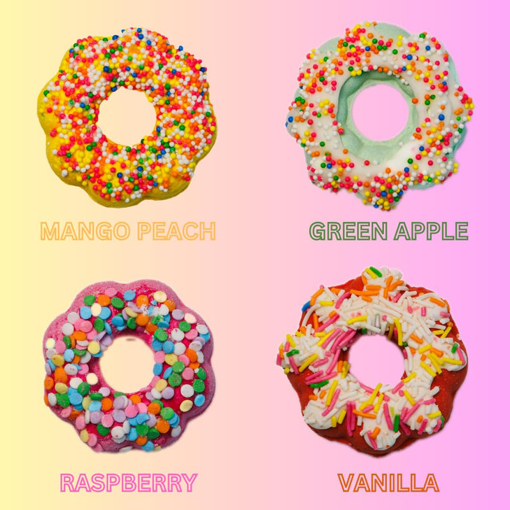 Donut Bath Bomb Gift Set (4 Piece) - Moisturizing, Fun Shaped Bath Bombs | Gift for Birthdays, Valentine's, Easter, Christmas, Mother's Day and More