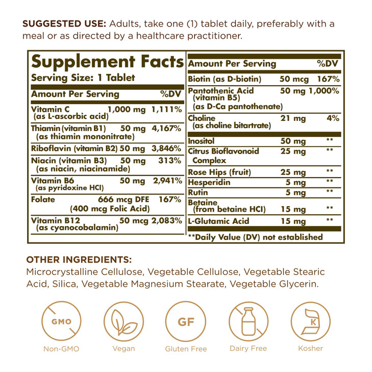 Ultimate B+C Complex Stress Formula 90 Tablets