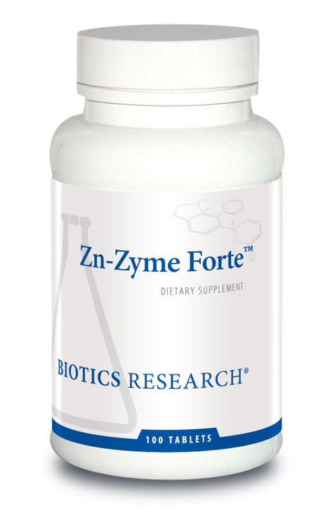 Biotics Research Zn-Zyme Forte 25 mg Zinc, Immune System Support, Optimal Cellular Function, Tablet-Based with Added antioxidants. 100 Tablets