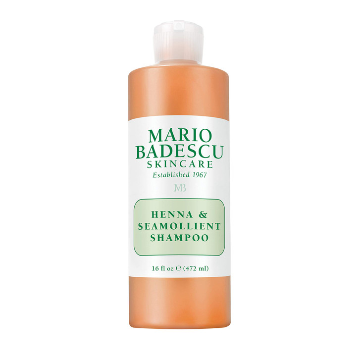 Mario Badescu Henna & Seamollient Hair Shampoo for Men & Women - Moisturizing Shampoo with Seaweed, Glycerin and Lemongrass Extracts - Adds Volume an
