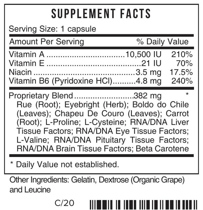 Systemic Formulas Bio Function I - Eyes 60 Capsules #50. Healthy Vision Supplement, Eye Health Support Eye Care Vitamins for Eyes Eye Supplements for