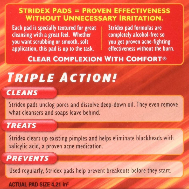 Stri-dex Pads Maximum Strength, 3 Pack of 55 Pads