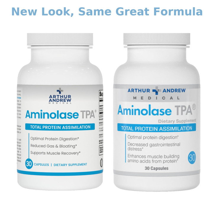 Arthur Andrew Medical - Aminolase TPA, Total Protein Assimilation, Optimal Protein Absorption and Decreased Gas and Bloating, Vegan, Non-GMO, 30 Caps