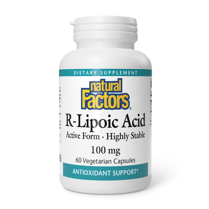 Natural Factors, R-Lipoic Acid, Antioxidant Support, 60 Capsules