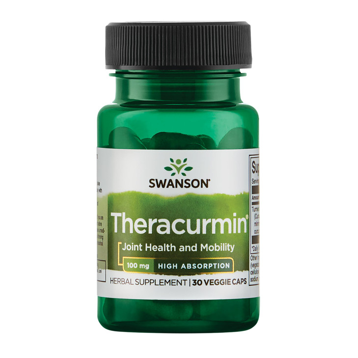 Swanson Theracurmin - Herbal Supplement Supporting Joint Health & Mobility - Formulated for High Absorption - (30 Capsules, 100mg Each)