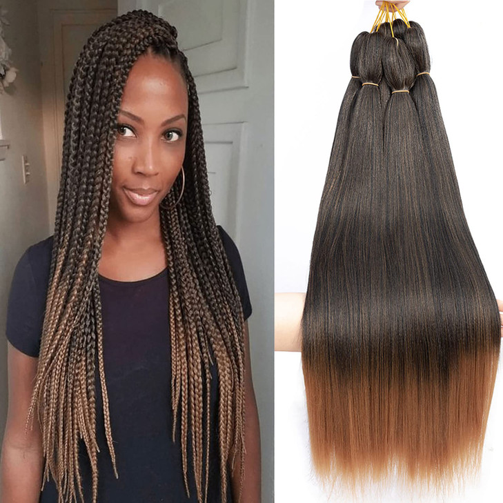 BEFUNNY Pre stretched Braiding Hair - 8Packs 20" Colorful Professional Synthetic Crochet Braiding Hair For Crochet Braids Or Crochet Twist For Women,
