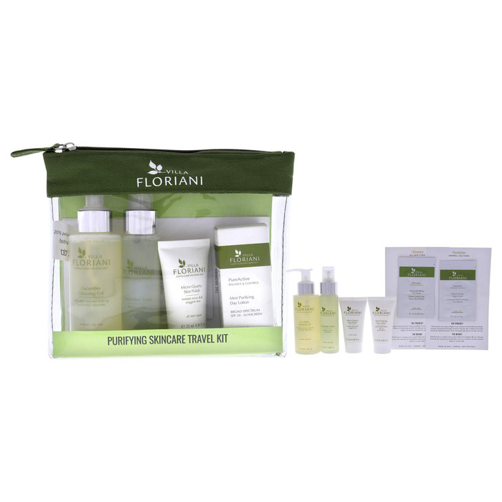 Villa Floriani Purifying Skincare Travel Kit Women 6 Pc