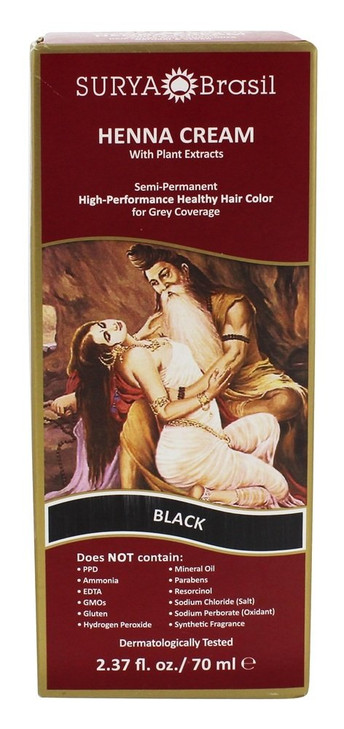 SURYA Black Henna Cream, 2.31 OZ