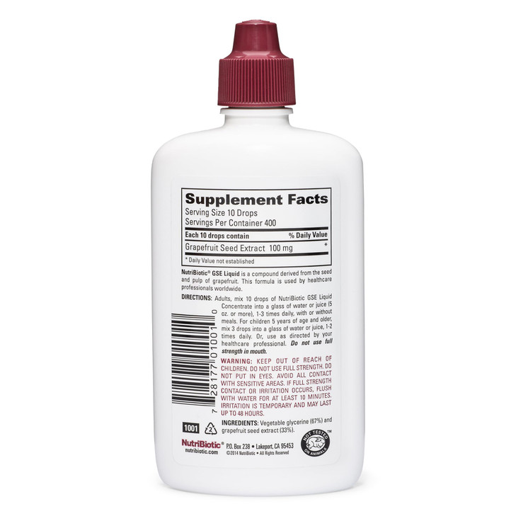 NutriBiotic  GSE, 4 Oz Liquid | The Original Grapefruit Seed Extract Premium Concentrate with Bioflavonoids | Vegan, Gluten Free, Non-GMO