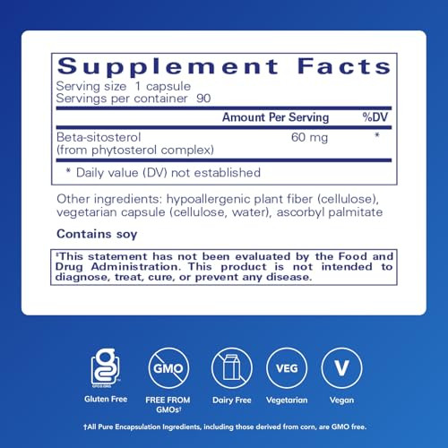 Pure Encapsulations Beta-Sitosterol | Supplement for Urinary Flow and Health* | 90 Capsules