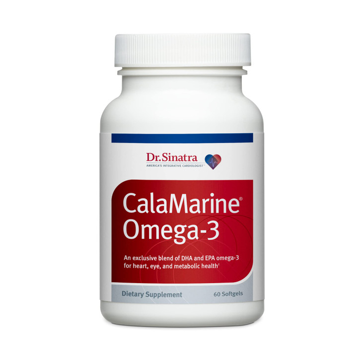 Dr. Sinatra CalaMarine Omega 3 Supplement with DHA and EPA, Clinical Grade for Brain, Heart, and Eye Health, 60 Softgels