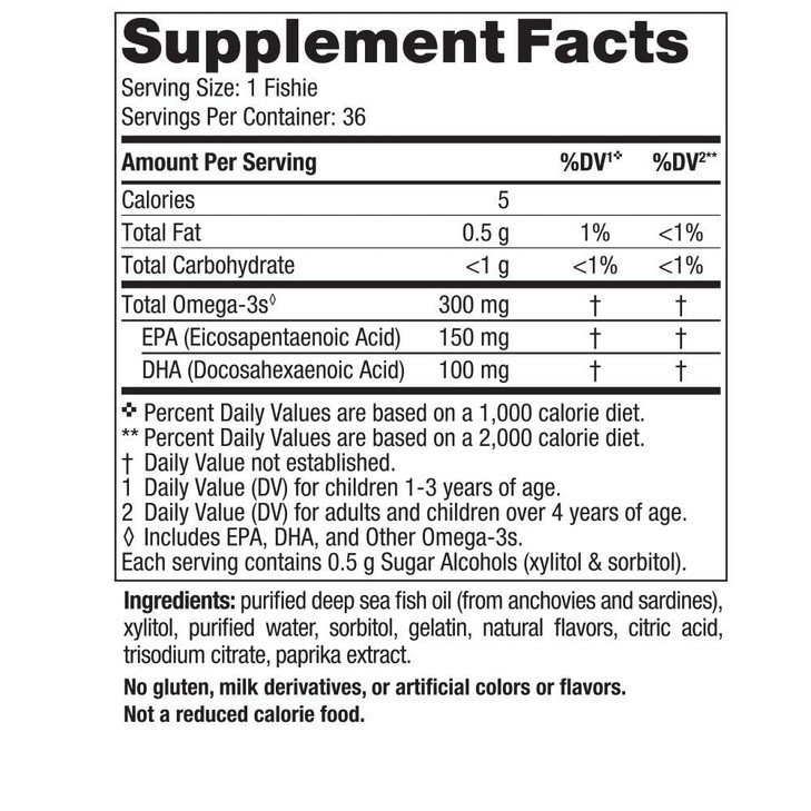 Nordic Naturals Nordic Omega-3 Fishies, Tutti Frutti - 36 Fishies - 300 mg Total Omega-3s with EPA & DHA - Healthy Brain, Mood, Vision & Immune Syste