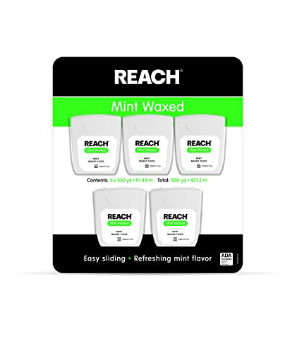 Reach Mint Waxed Dental Floss, 5 Count