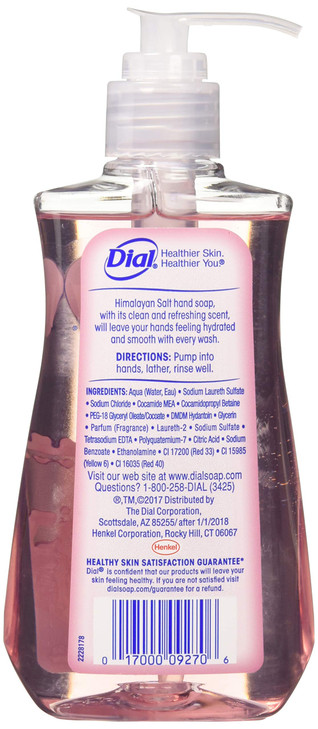 Dial Himalayan Pink Salt & Water Lily Hand Soap with Moisturizer 7.5 Oz. (Pack of 4)