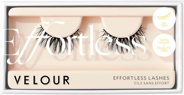 Velour Effortless Lashes - Natural-Looking False Eyelashes - Fluffy & Lightweight No-Trim Lashes  Reusable Fake Lashes All Eye Shapes - Vegan & Crue