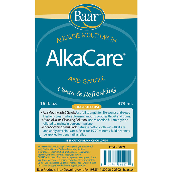 AlkaCare Alkalizing Mouthwash and Gargle, 16 Oz.