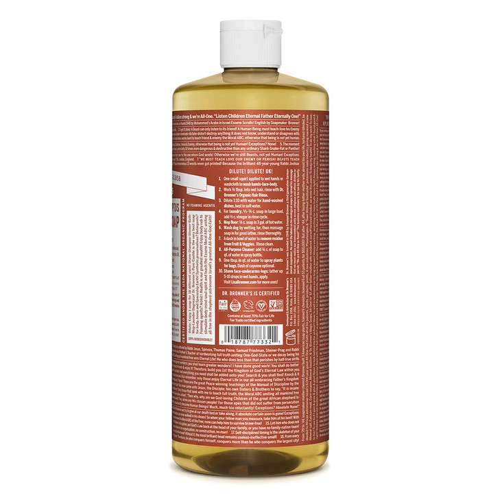 Dr. Bronner's - Pure-Castile Liquid Soap (Eucalyptus, 32 ounce) - Made with Organic Oils, 18-in-1 Uses: Face, Body, Hair, Laundry, Pets & Dishes, Con
