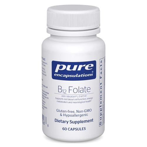 Pure Encapsulations B12 Folate - Energy Supplement to Support Nerves, Energy Metabolism & Cognitive Support* - with Vitamin B Folate as Metafolin - 6