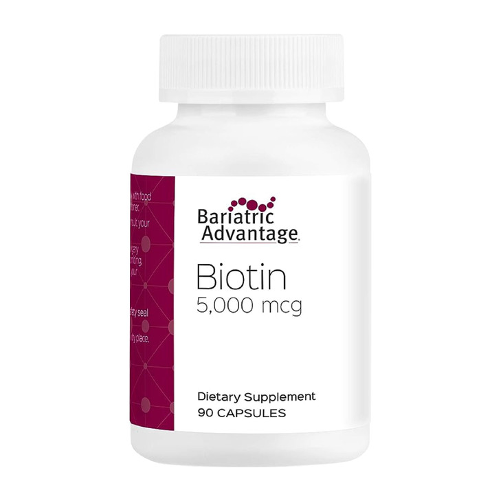 Bariatric Advantage Biotin 5,000 mcg - for Bariatric Surgery Patients - Easy-Digest Mini Capsules - Biotin Supplement - Hair, Skin & Nails Support* -