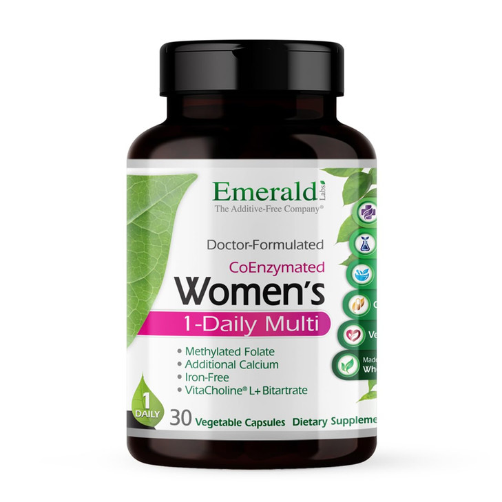 EMERALD LABS Women's 1-Daily Multi - Multivitamin for Women - Includes Calcium, Zinc, Vitamin B & More - Bone & Immune Support Supplement* - Gluten-F