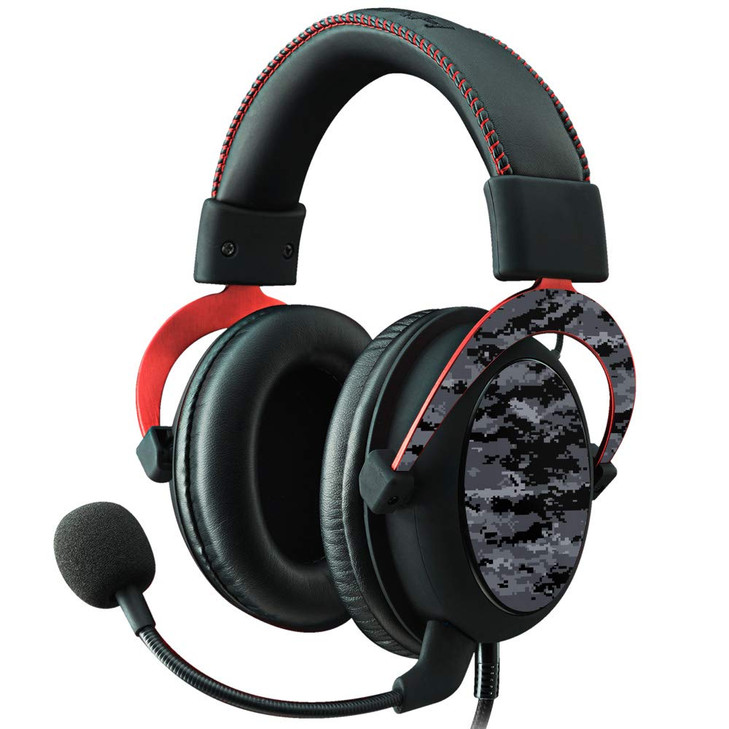 MightySkins Skin Compatible With Kingston HyperX Cloud II Gaming Headset - Digital Camo | Protective, Durable, and Unique Vinyl Decal wrap cover | Ea