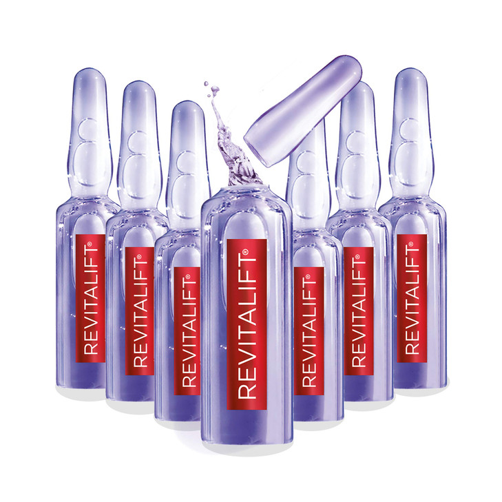L'Oreal Paris Revitalift Derm Intensives Hyaluronic Acid Serum Ampoules 7 Day Boost Pure Hyaluronic Acid Anti-Aging Ampoules to visibly replump skin