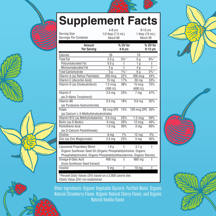 MaryRuth Organics Kids Multivitamin Liposomal | Vegan, Sugar-Free Vitamins for Kids | Ages 4+ | 2 Month Supply | 15.22 Fl Oz