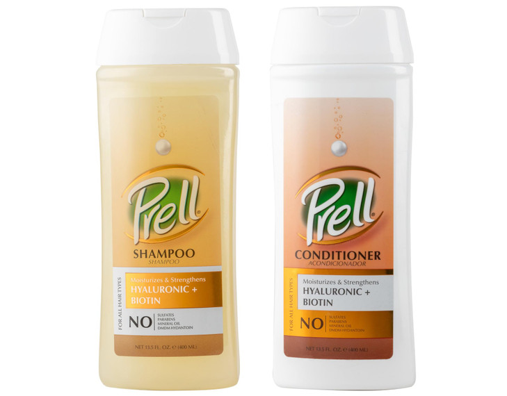 Prell Hyaluronic + Biotin Moisturizes & Strengthens Shampoo & Conditioner for All Hair Types 13.5 fl.oz