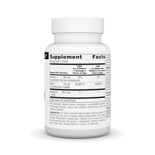 Source Naturals Potassium Iodide 32.5mg, 240 Tablets