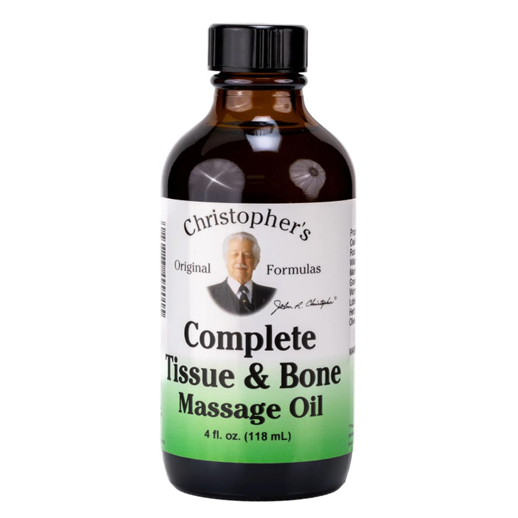 Christophers Original Formulas Complete Tissue & Bone Massage Oil, 4 fl oz | Herbal Topical Oil for Massage & Skin Care