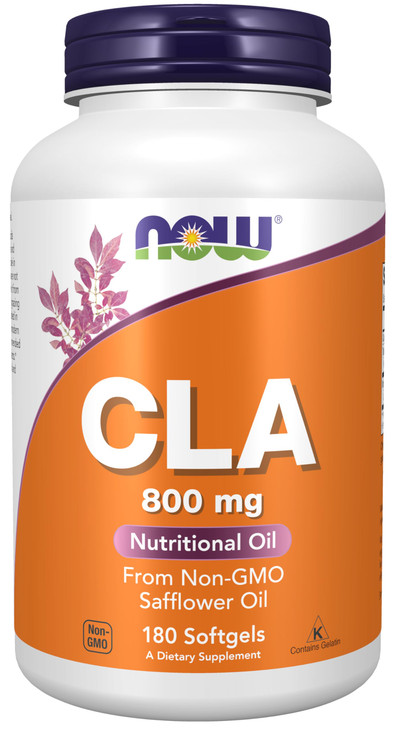 NOW Supplements, CLA (Conjugated Linoleic Acid) 800 mg, Nutritional Oil, 180 Softgels
