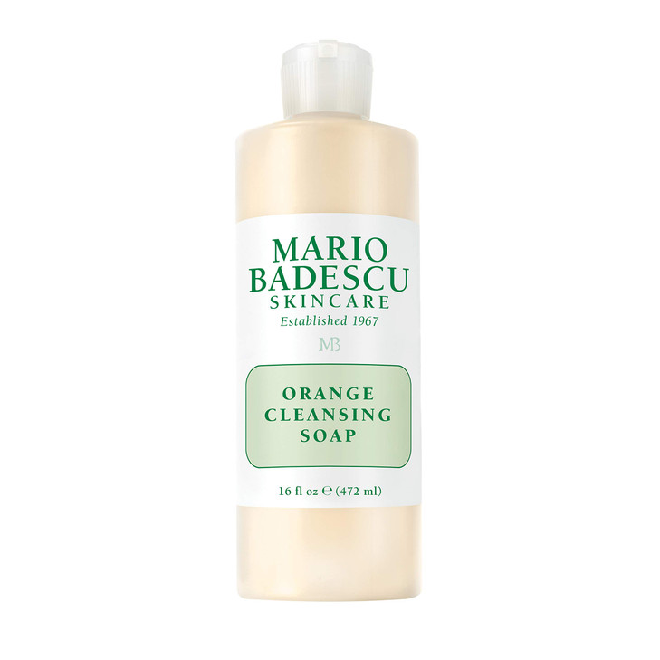 Mario Badescu Orange Cleansing Soap - Cream Face Cleanser and Exfoliator Enriched with AHA - Oil Free Face Wash for Combination or Dry Skin - Mild Ex