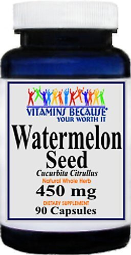Watermelon Seed 450mg Natural Whole Herb Capsules - Immune System/Blood Enhancer,90 Capsules