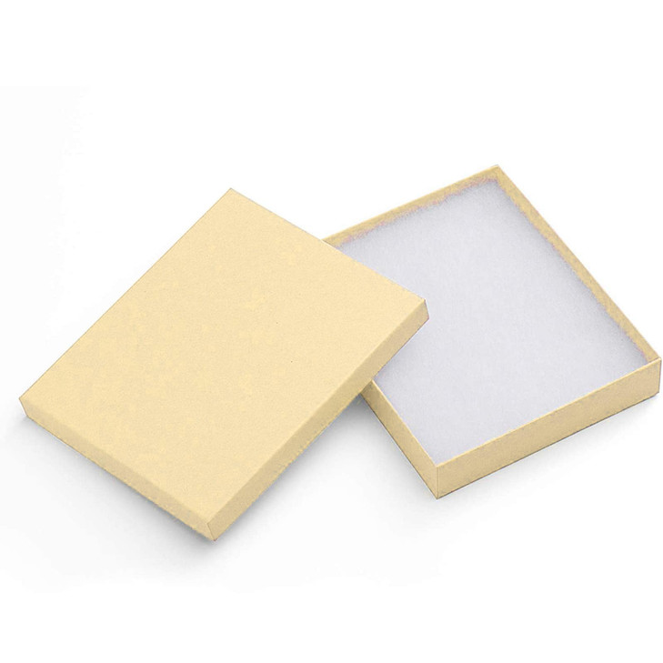 MESHA Brown Jewelry Gift Boxes with Lids 10 PC, 6x5x1 Cotton Filled Jewelry Boxes, Necklace Gift Box, Bracelet Gift Box, Earring Box, Bulk Jewelry Bo