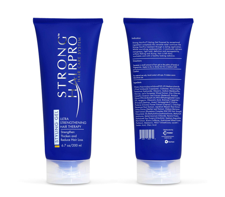 Strong HairPro, Hair Styling Gel, Strengthens Thinning Hair, Specially Formulated With Biotin, Keratin, Caffeine, Vitamins, Reduces Breakage - 8 oz