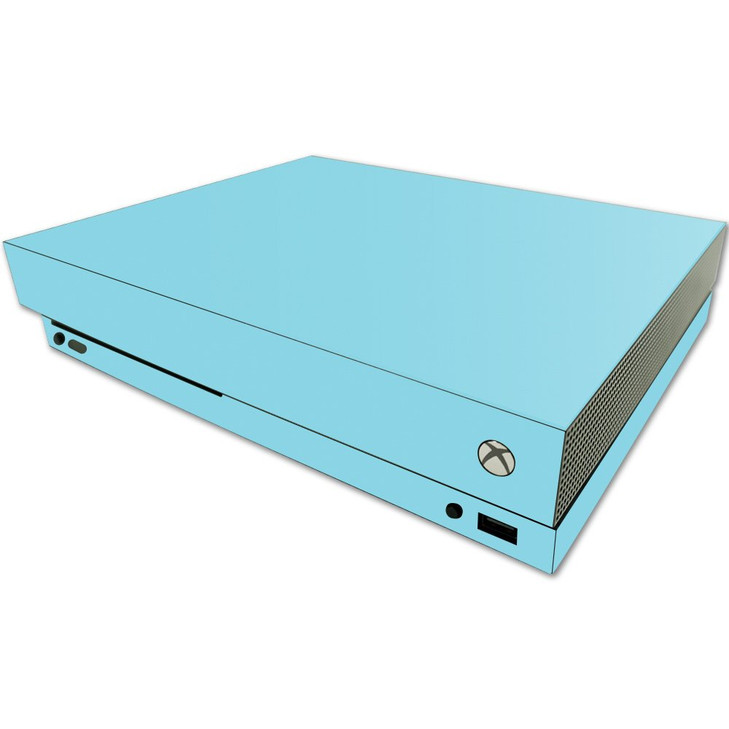MightySkins Skin Compatible with Microsoft One X Console Only - Solid Baby Blue | Protective, Durable, and Unique Vinyl Decal wrap Cover | Easy to Ap